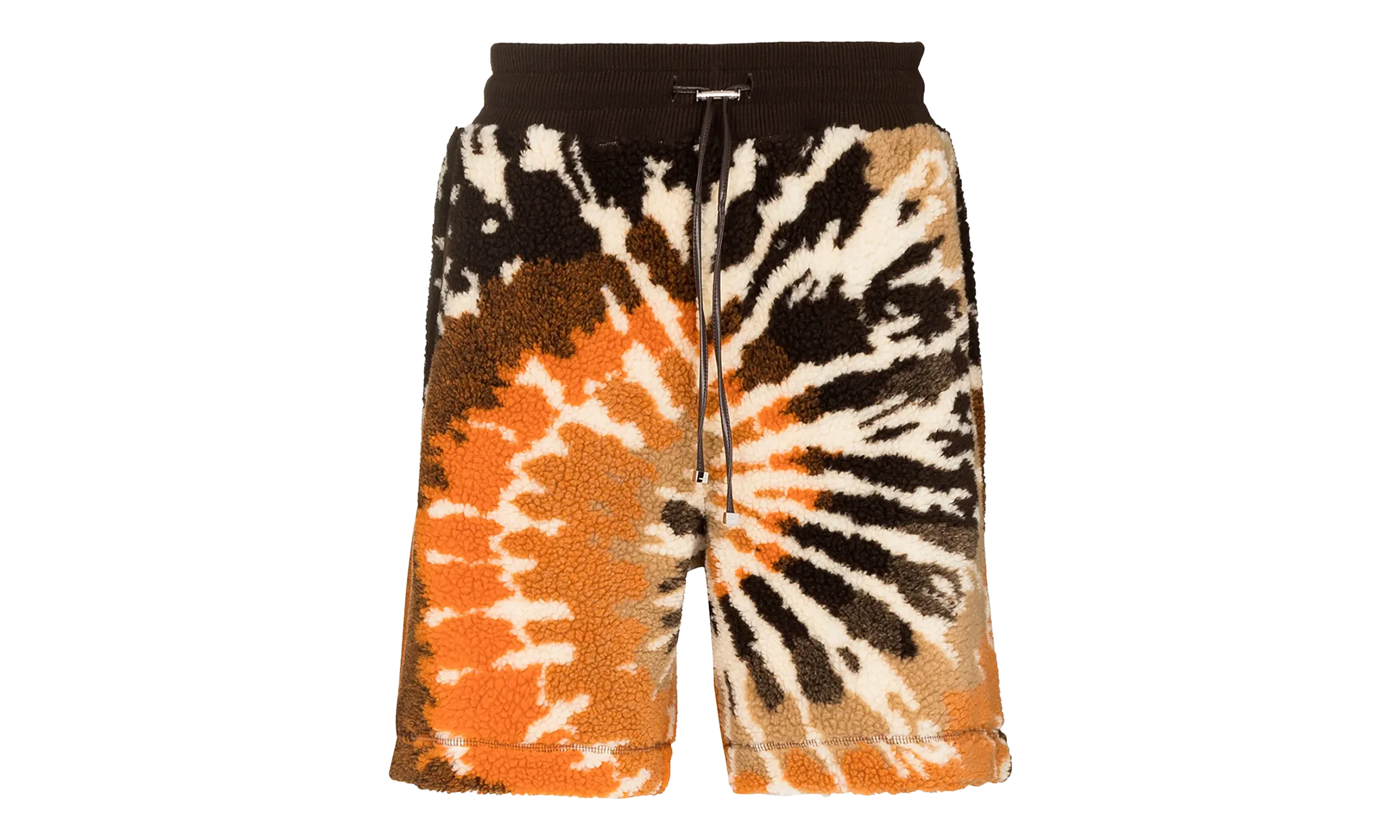 Tie Dye Polar Fleece Shorts "Orange and Brown" PS22MKS006_666