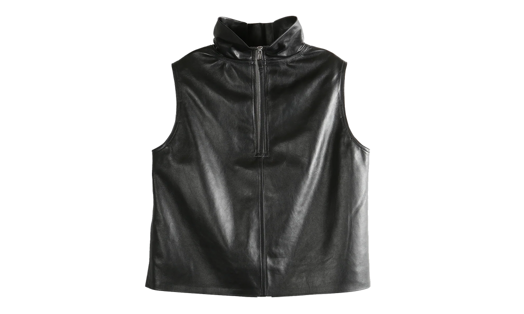 Short Sleeve Tabard in Pelle Top WMNS "Black" RP01F6116 LBY 09