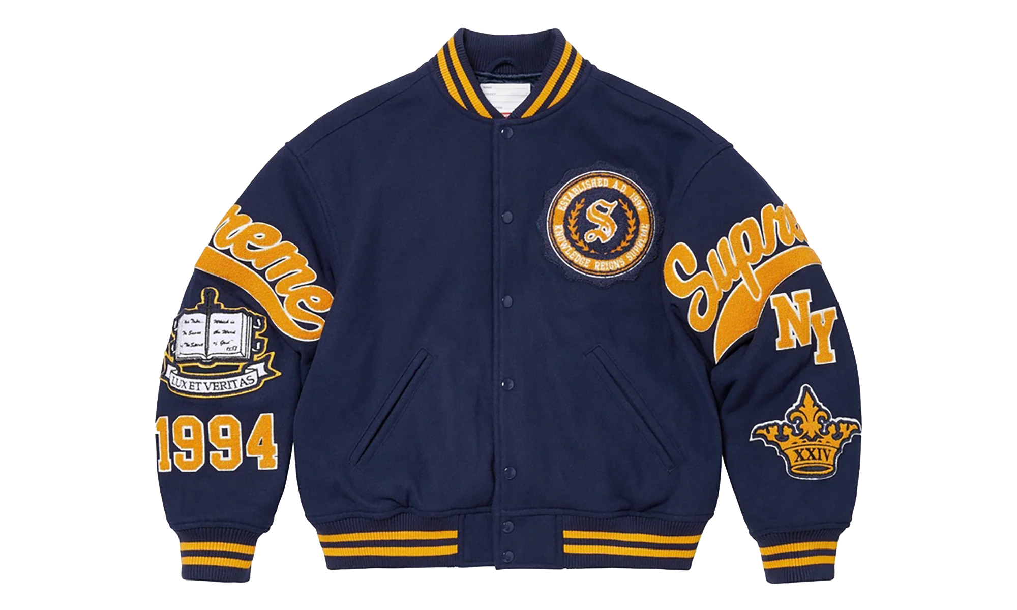 Veritas Varsity Jacket "FW24 - Navy" SU27222
