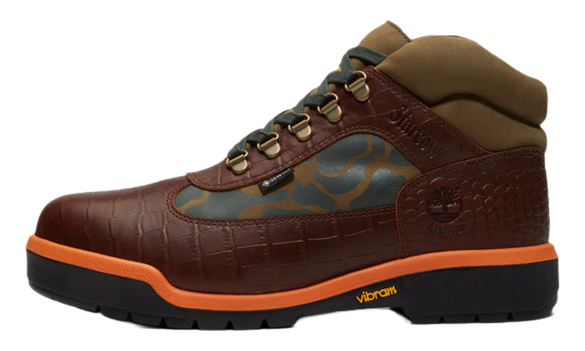 STARCOW Mens Lace Up GTX Stivale Field Boots "Brown Croc" TB0A2NRWA5C