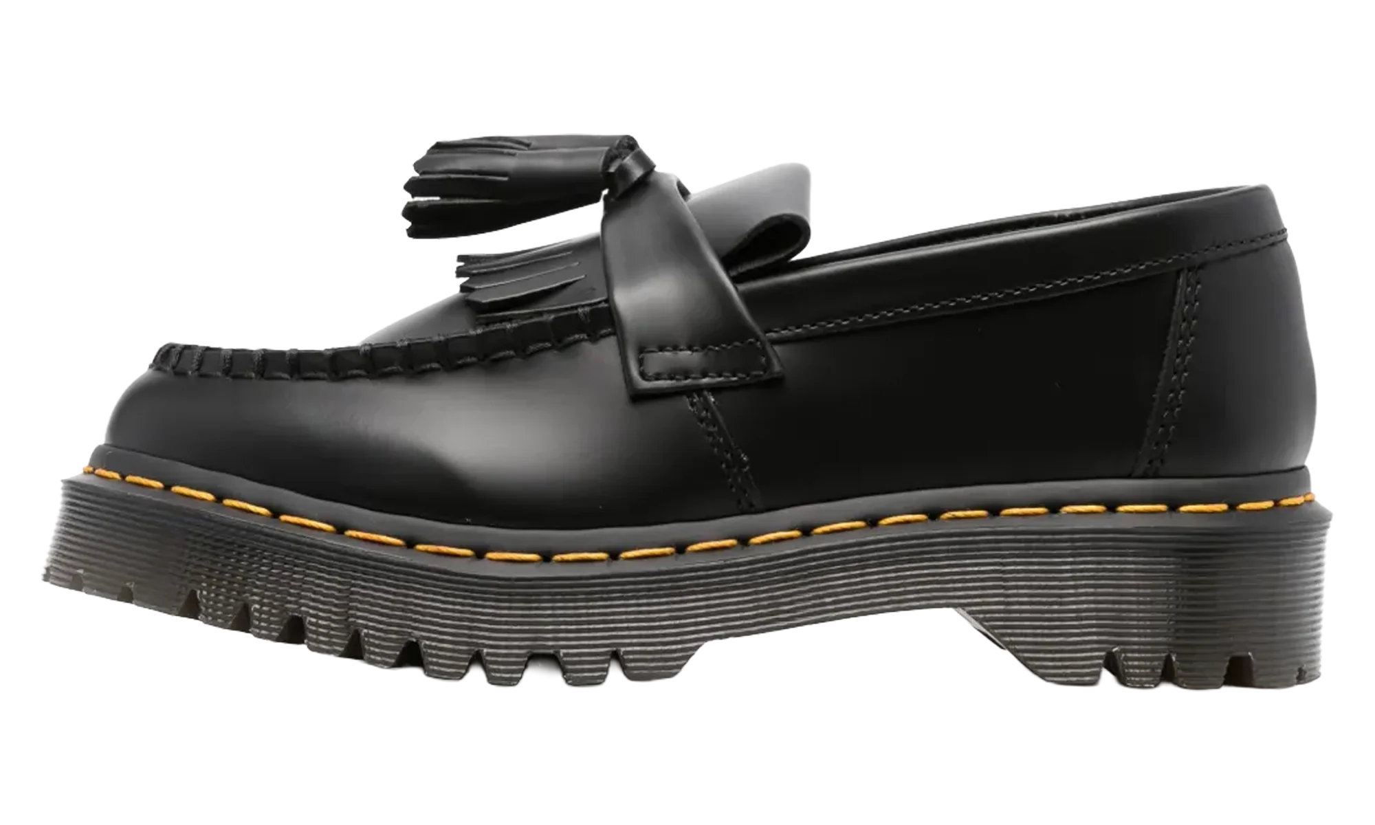 Adrian Bex Smooth Leather Tassel Loafers "Black" 26957001
