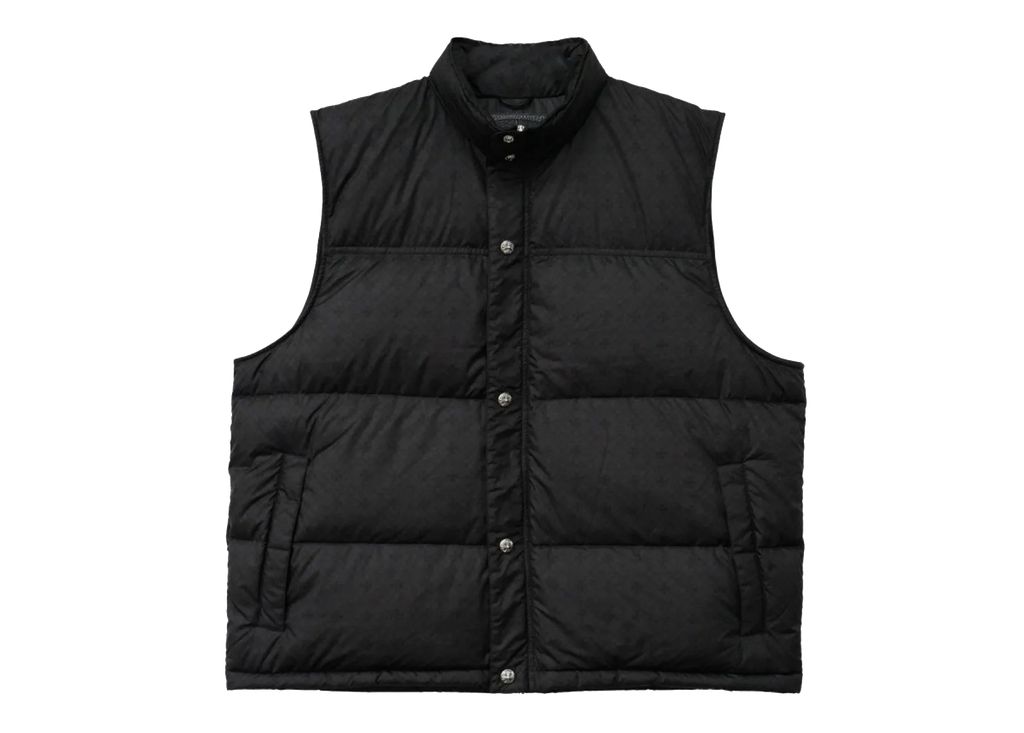 Monogram Cross Pattern Puffer Down Vest "Black" CHRM1177