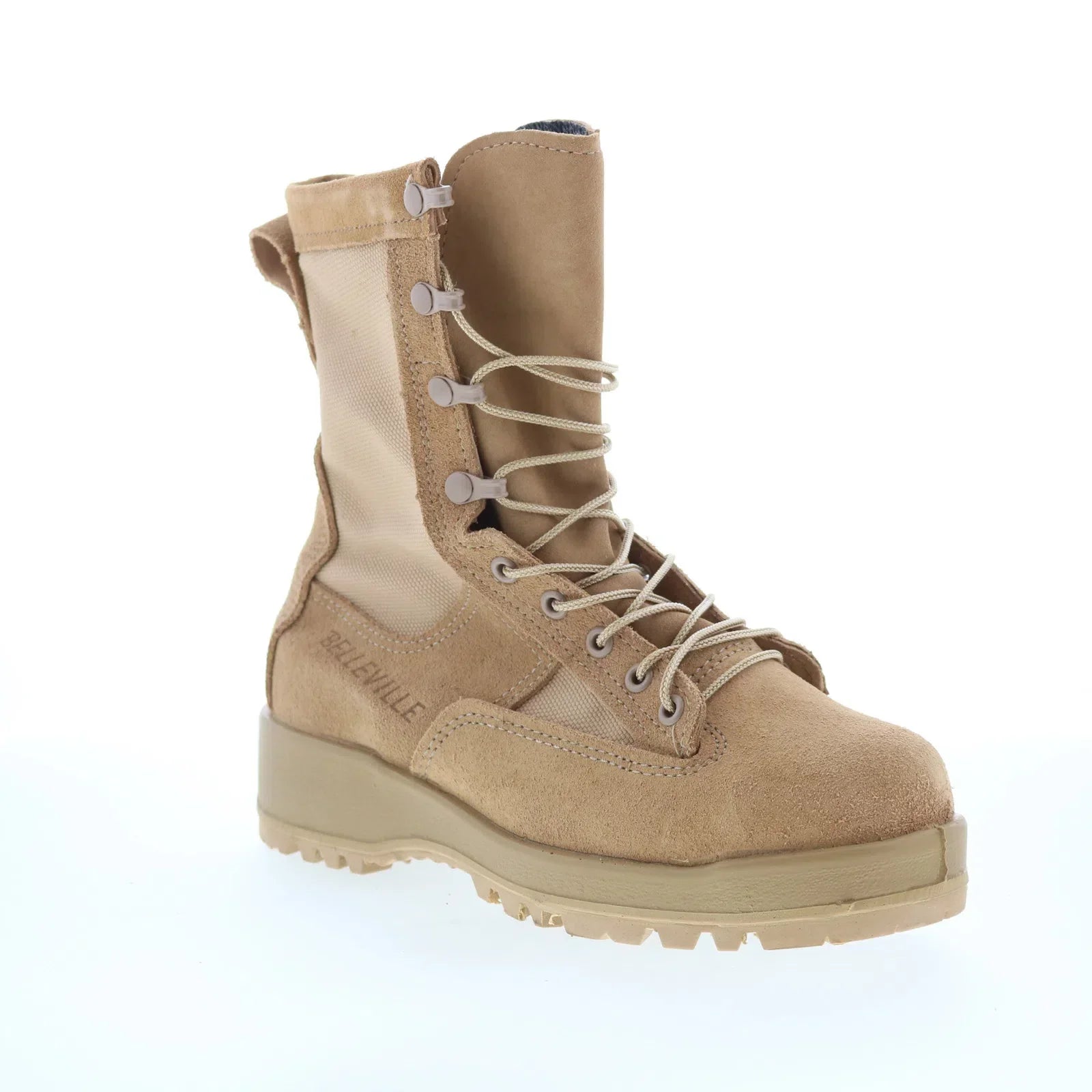 Belleville WP Steel Toe Combat Boot Made In USA Mens Brown Wide Boots