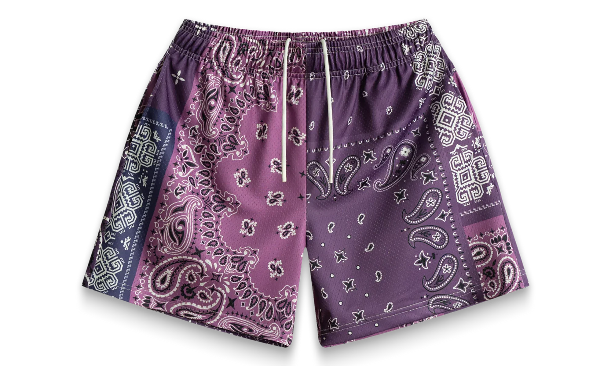 Patchwork Paisley Shorts "Purple" BS112