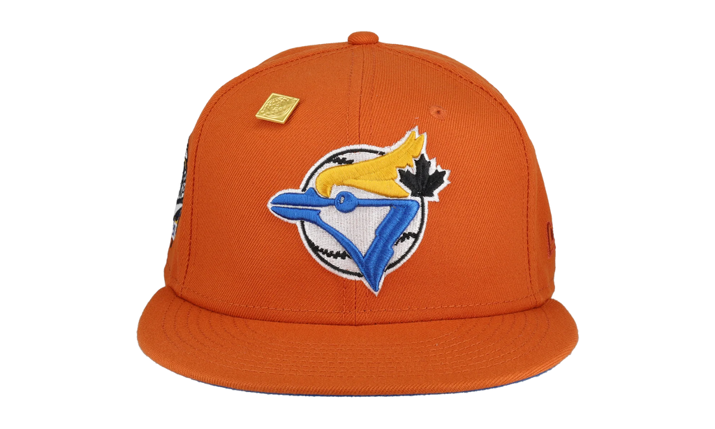 59FIFTY Toronto Blue Jays 1993 World Series Patch Fitted Hat "Orange / Blue" 123451292330