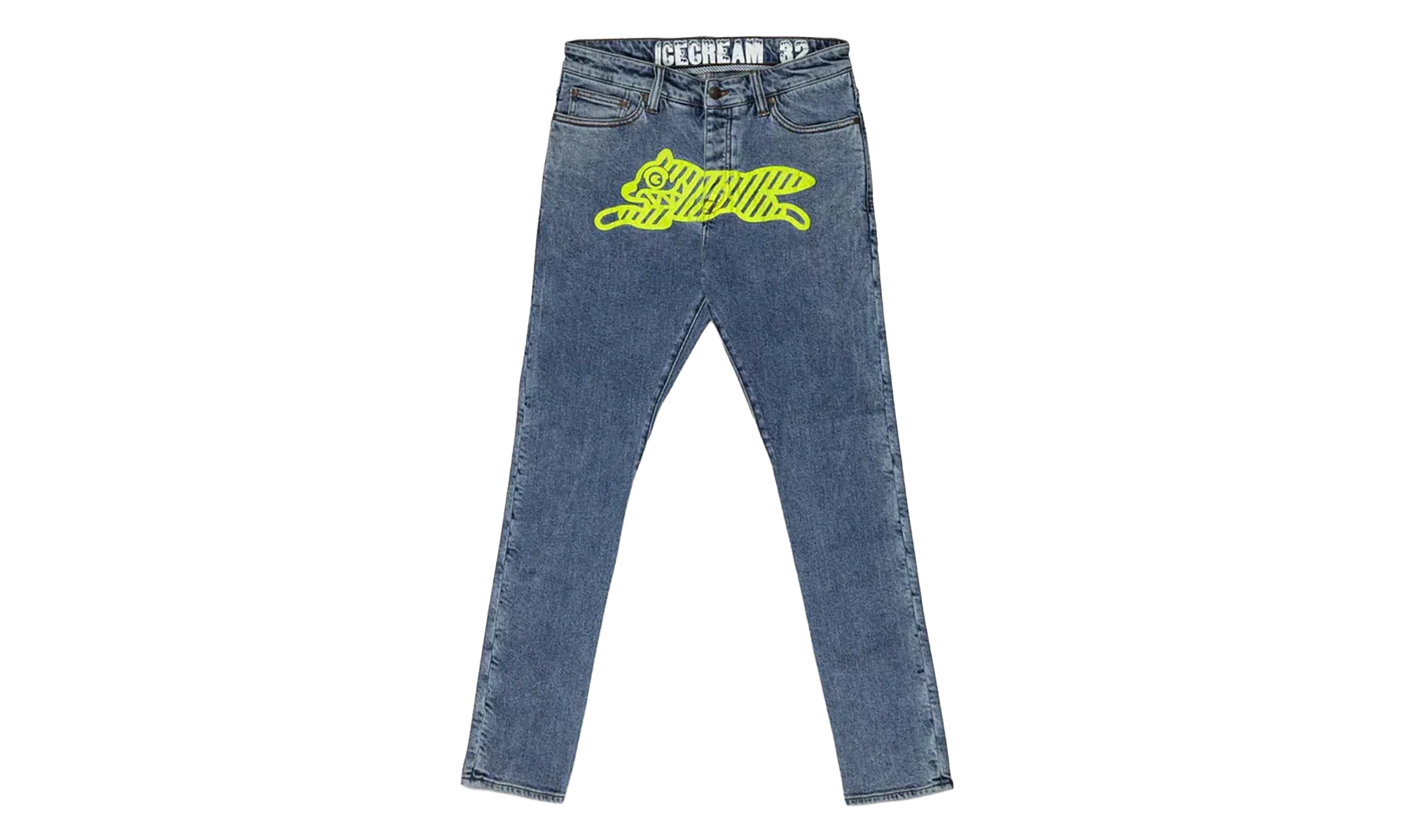 Neon Lime Jean "Medium Blue Wash" 411 8102 MEDI