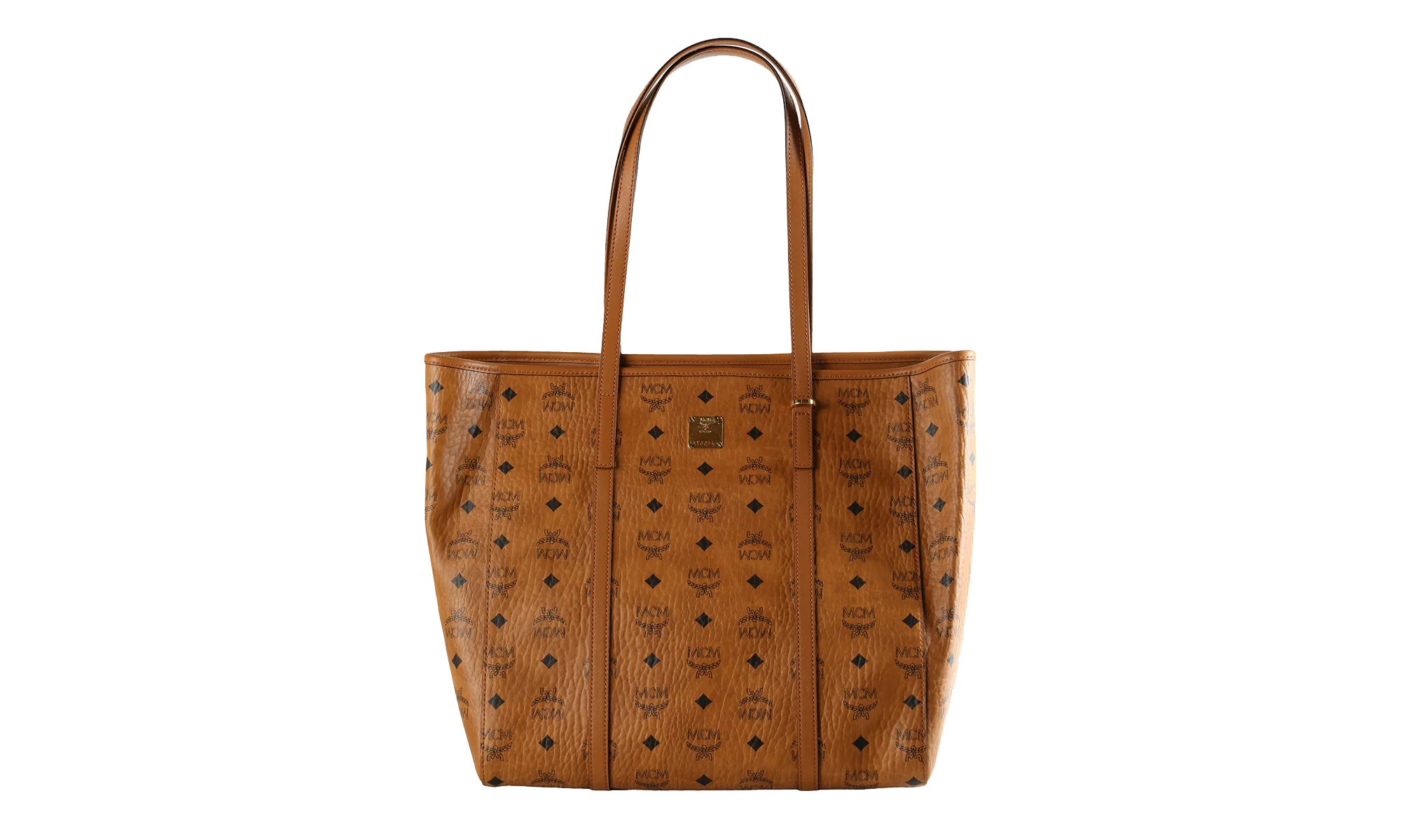 Medium Toni Shopper in Visetos "Cognac" MWPAATN03CO001