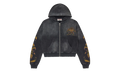 Reborn Waffle Knit Zip Up "Black" VAL139