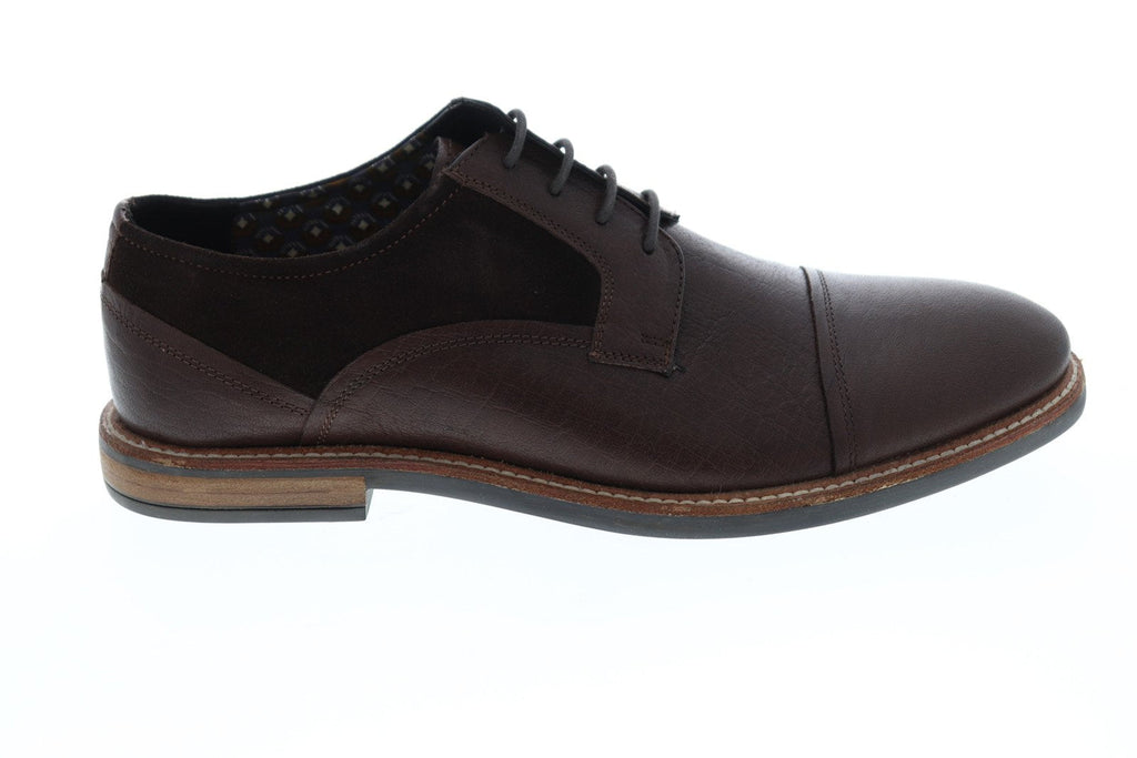 Ben Sherman Birk Cap Toe BNM00023 Mens Brown Leather Lace Up Oxfords Shoes