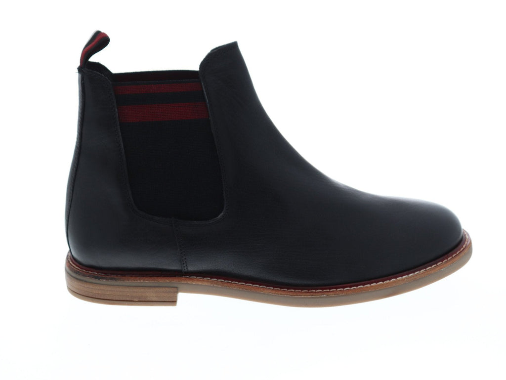 Ben Sherman Birk Chelsea BNM00055 Mens Black Leather Mid-Calf Slip On Boots
