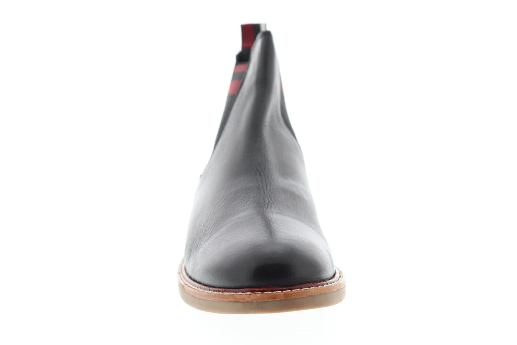 Ben Sherman Brent Chukka BNM00155 Mens Black Leather Slip On Chelsea Boots