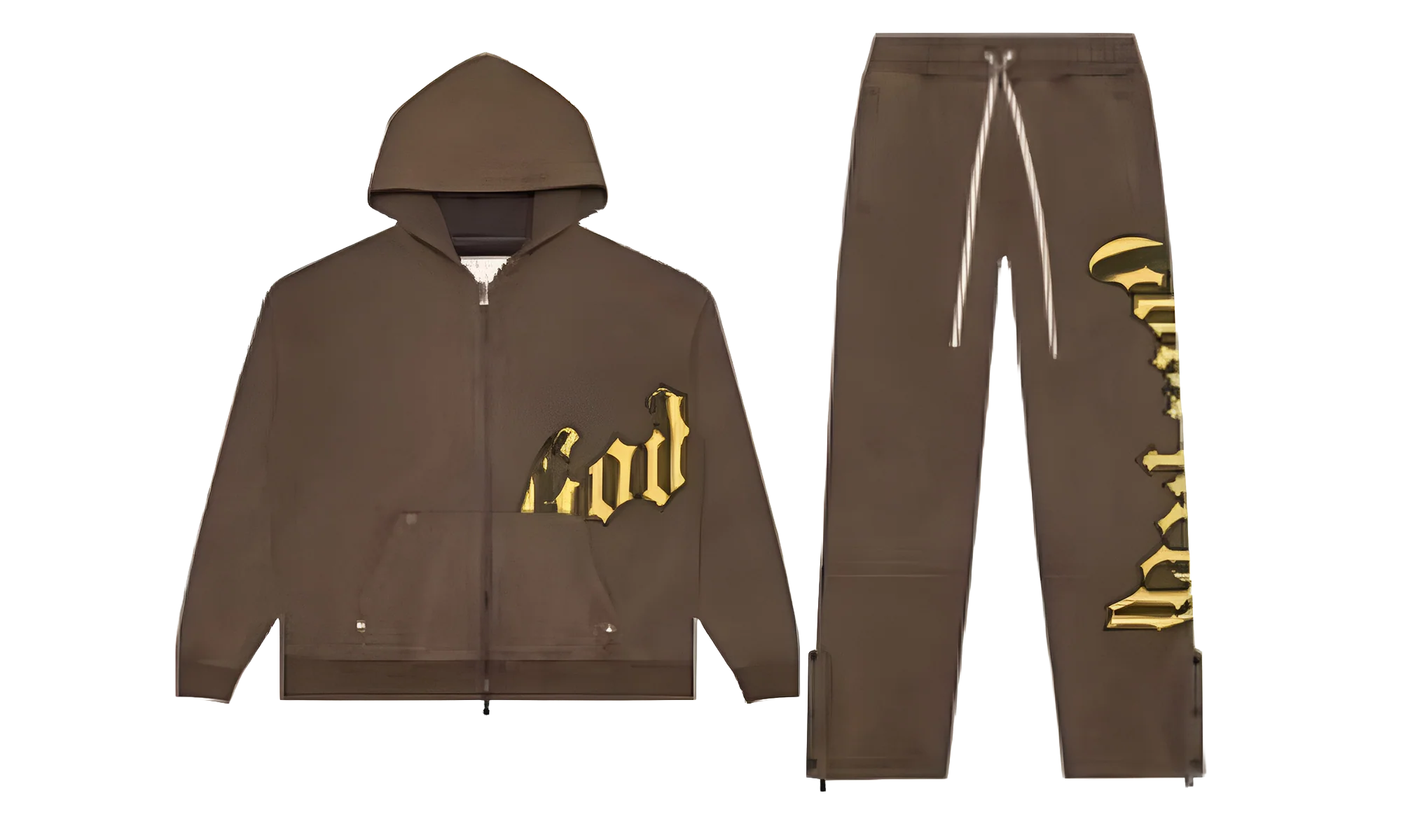 OG Logo Sweatsuit V2 "Washed Charcoal / Yellow" GS016