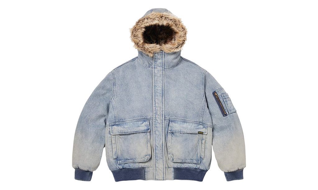 Reversible Faux Fur Hooded Work Jacket "SS26 - Denim" SU27009