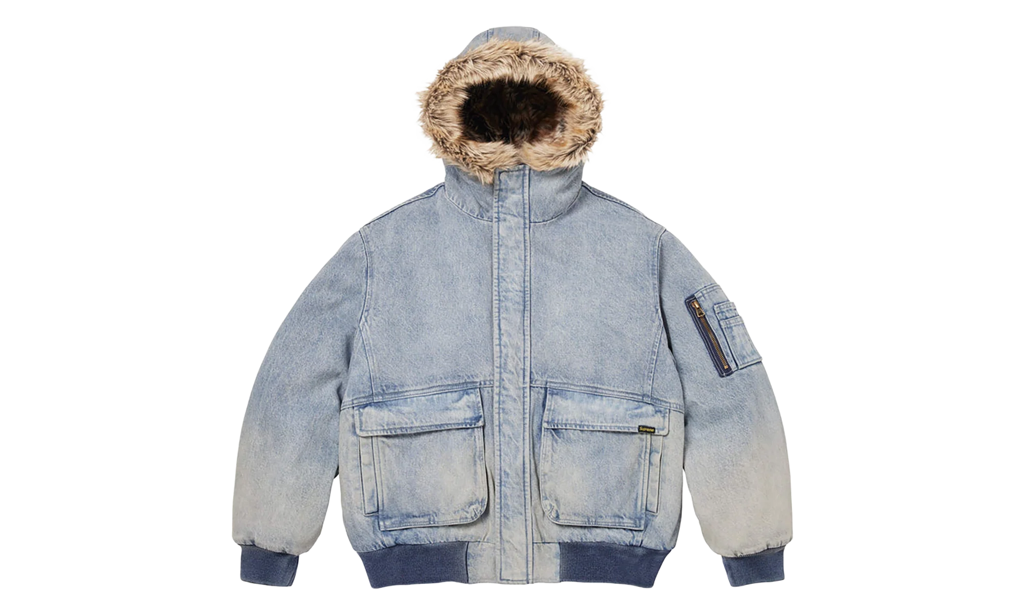 Reversible Faux Fur Hooded Work Jacket "SS26 - Denim" SU27009