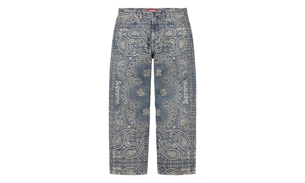 Bandana Jacquard Baggy Jean "SS25 - Blue" SU25290