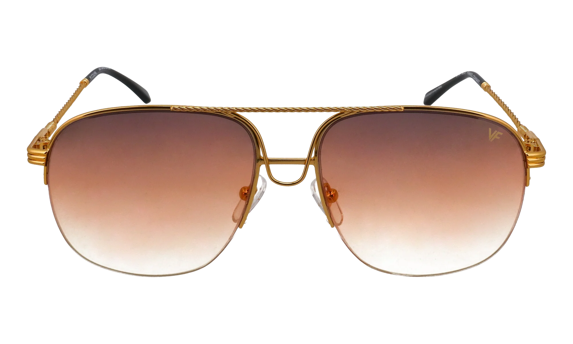 Collins Half Rim 24KT "Yellow Gold / Brown Triple Gradient" MPCL2 0002 54T5