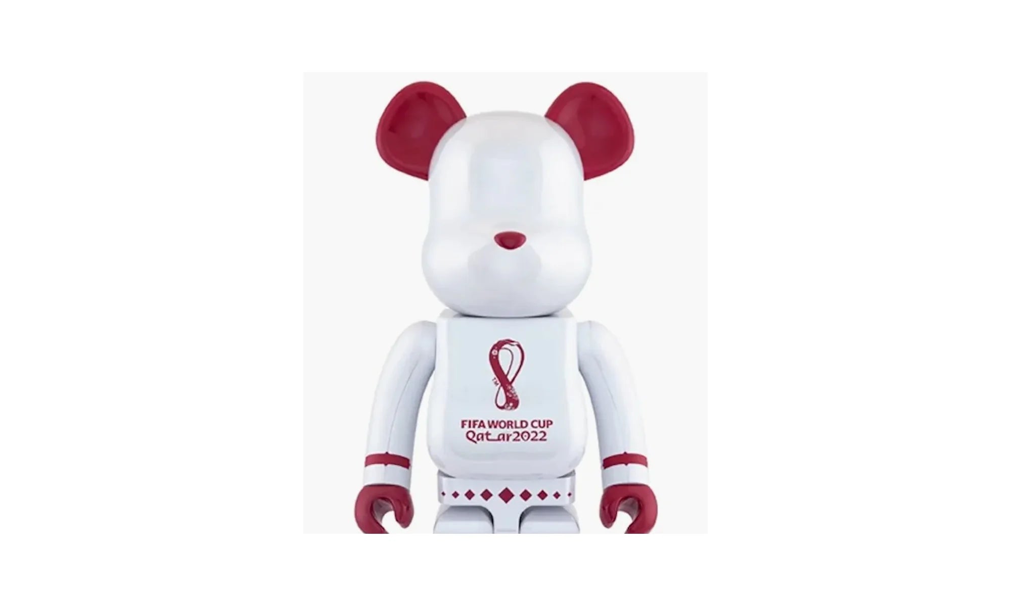 Bearbrick FIFA World Cup Qatar 2022 "White Chrome - 1000%" MEDI3039