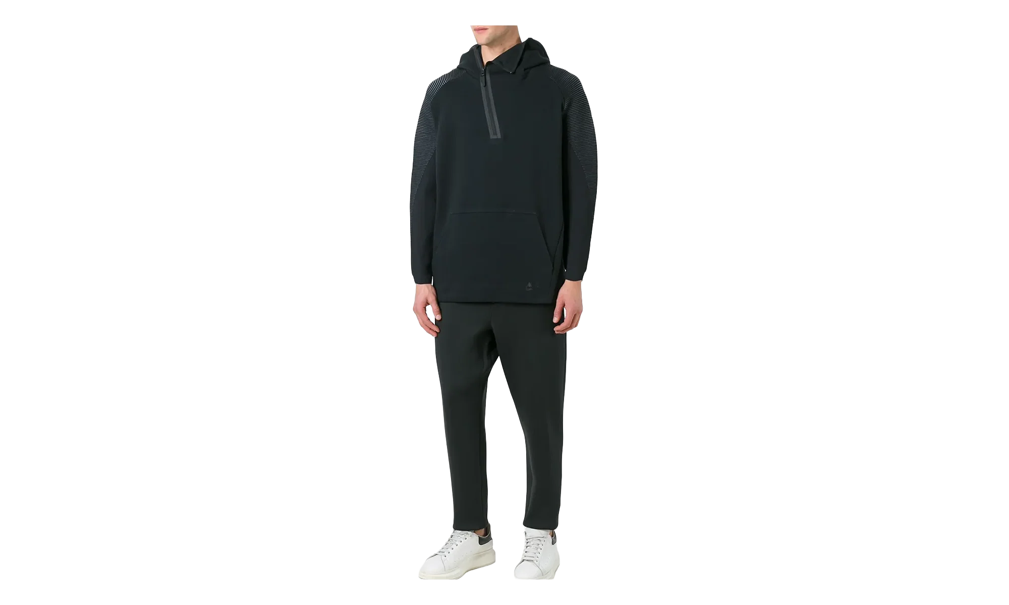 Tech Fleece Long Funnel Zip Hoodie "Black" 805655 010