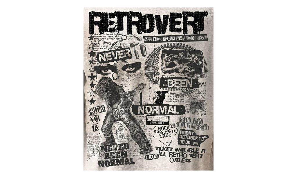 Rhinestone Never Been Normal T-Shirt "White" RET001