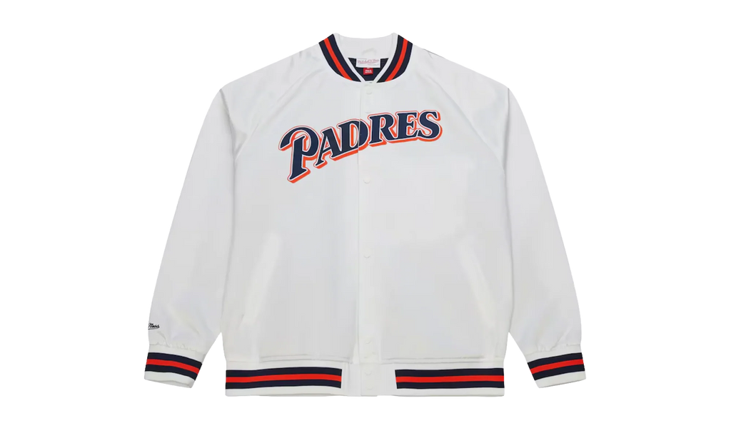 MLB Lightweight Satin Jacket "San Diego Padres - White" SJKT6296 SDPYYPPPWHIT