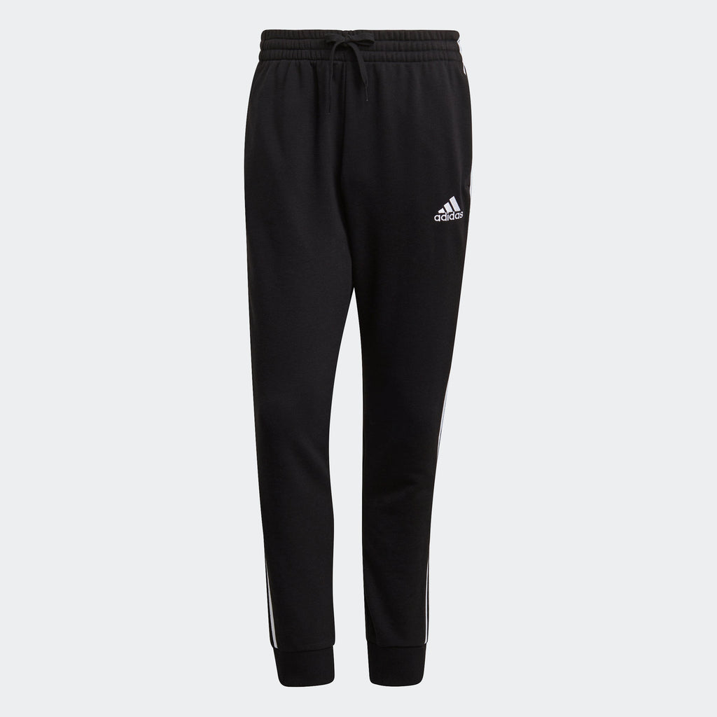 Men's adidas Essentials French Terry Tapered Cuff 3-Stripes Pants