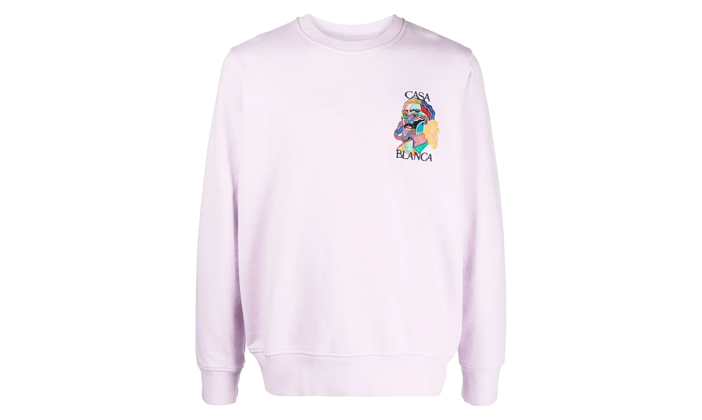 Masao San Embroidered Crewneck Sweatshirt "Lilac" MS22 JTP 001 LILAC