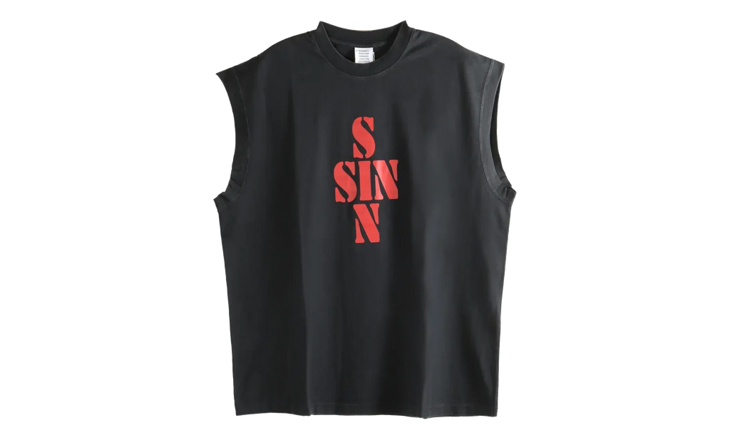 Sin Sleeveless T-Shirt "Black" ME76TR197B BLAC