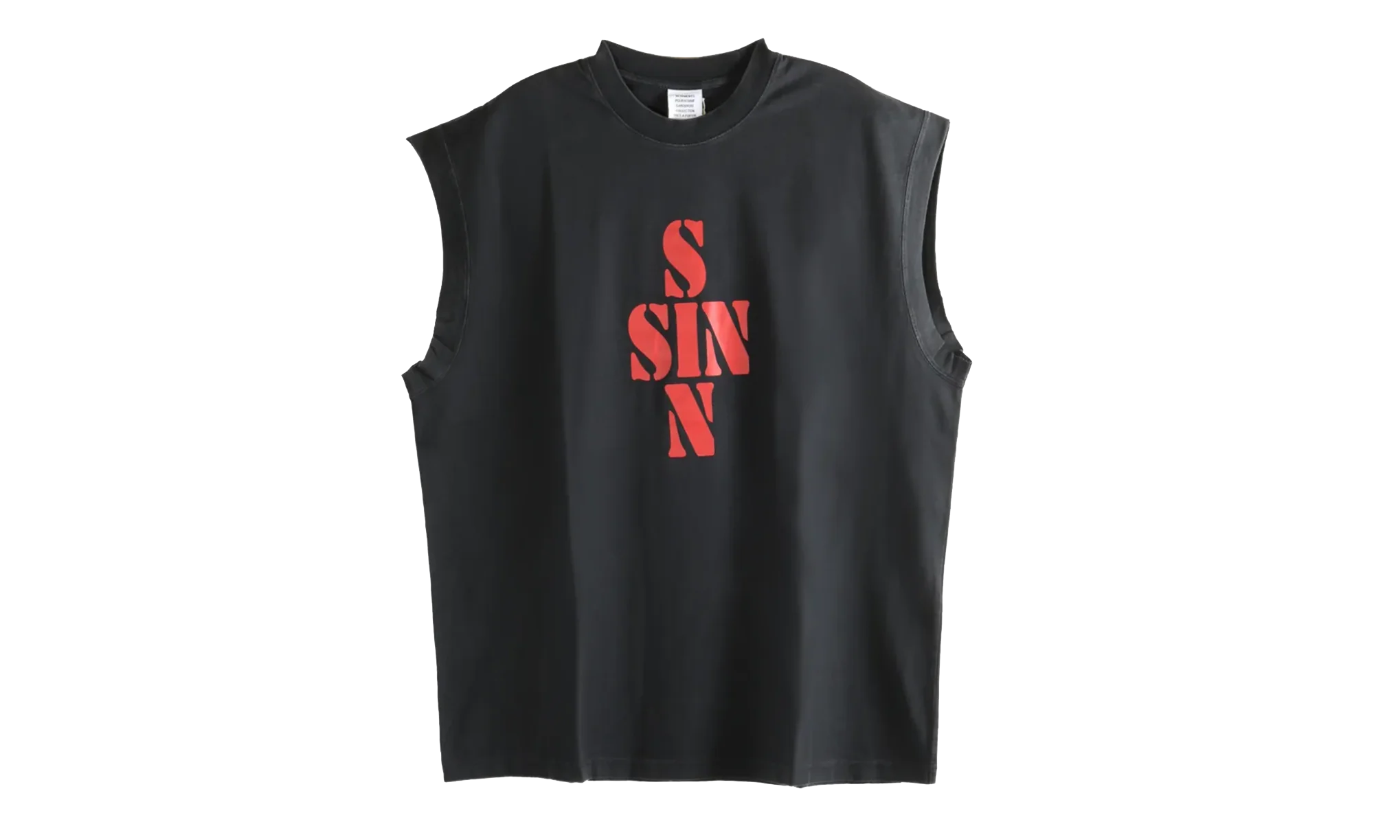 Sin Sleeveless T-Shirt "Black" ME76TR197B BLAC