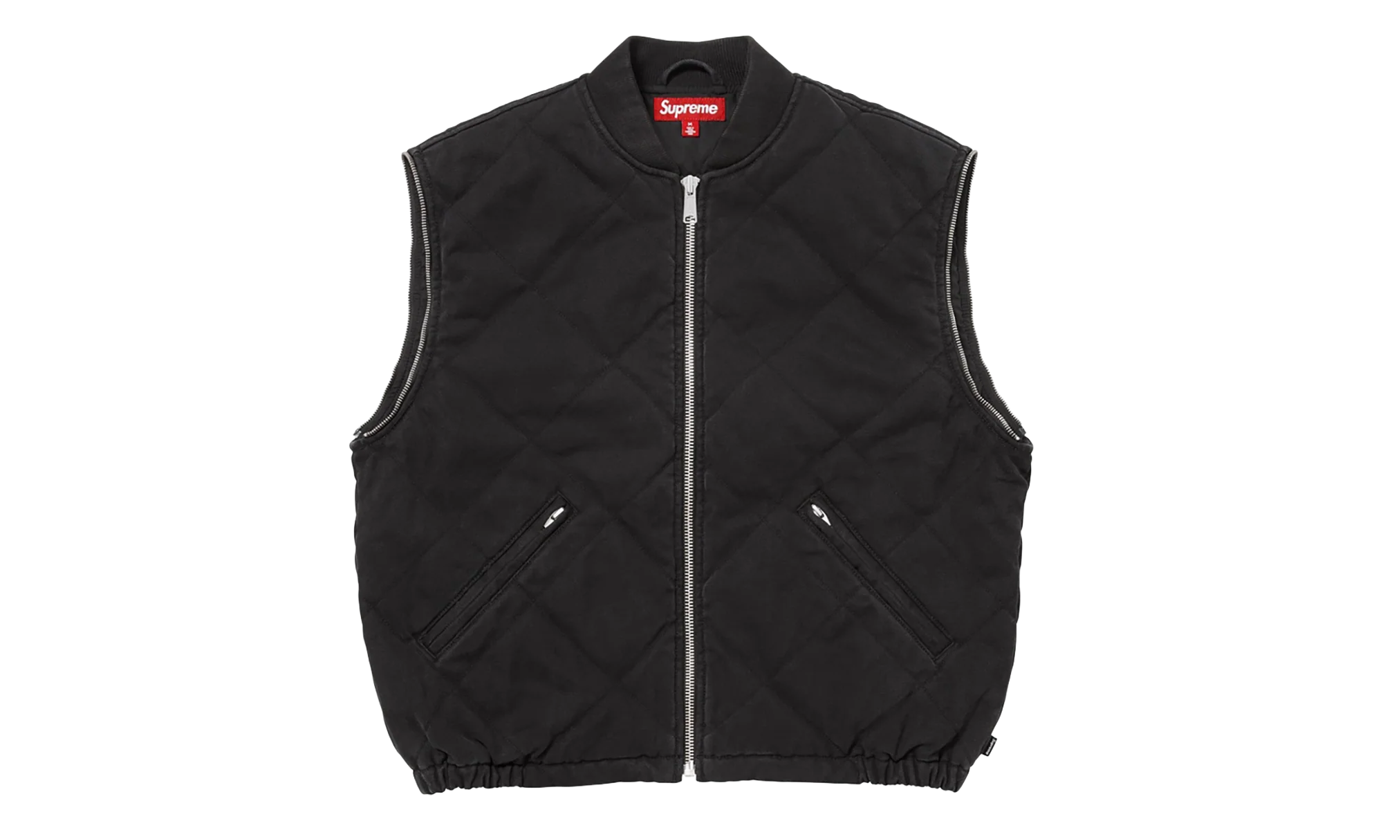 Zip-Off Sleeve Quilted Bomber Jacket "Black" SU26991