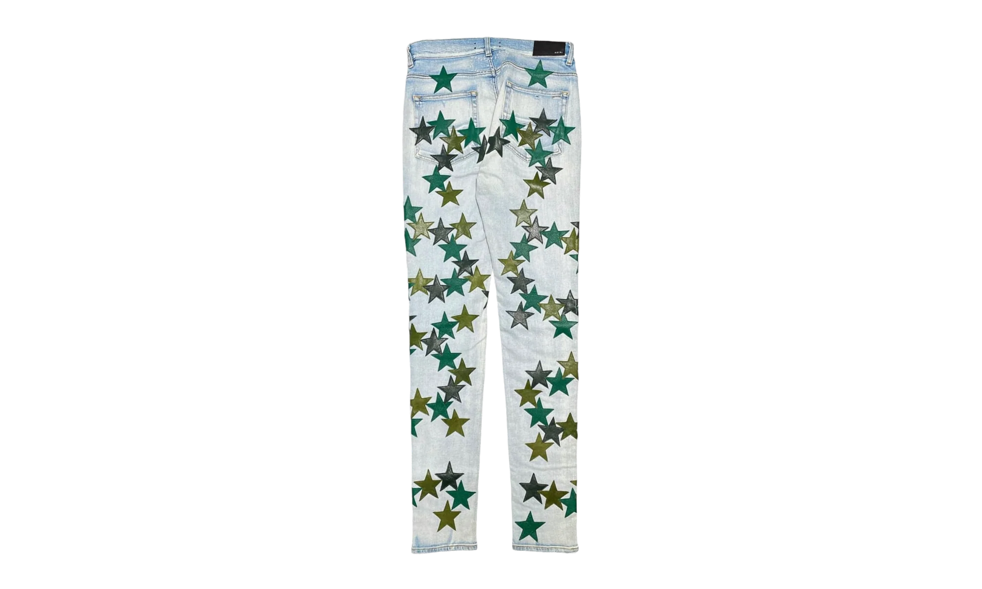 Leather Star Patch Jeans "Chemist - Light Indigo Green Multi" SS22MDS022 485