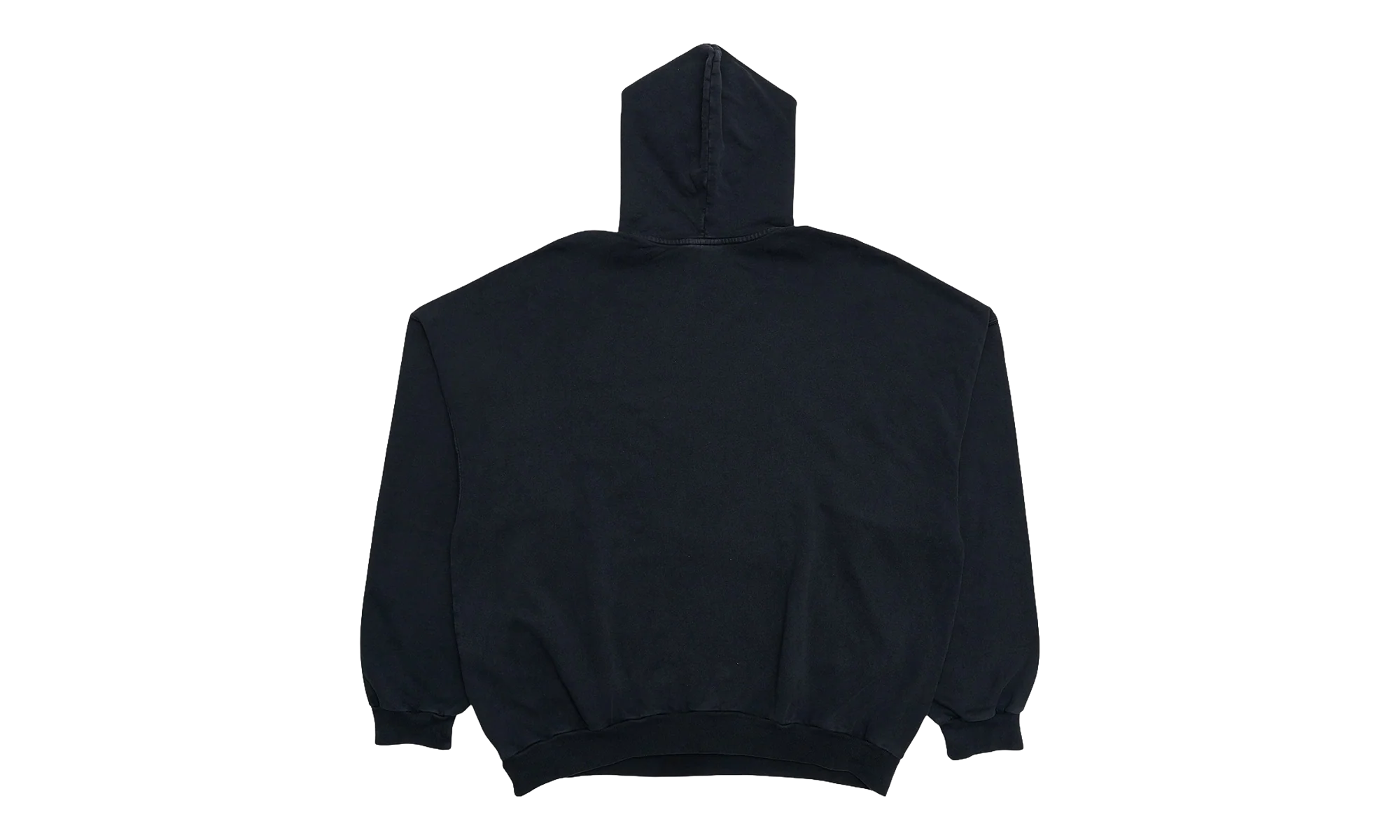Embroidered Outline Logo Hooded Sweatshirt "Washed Black White" 739024 TOVV2 9034