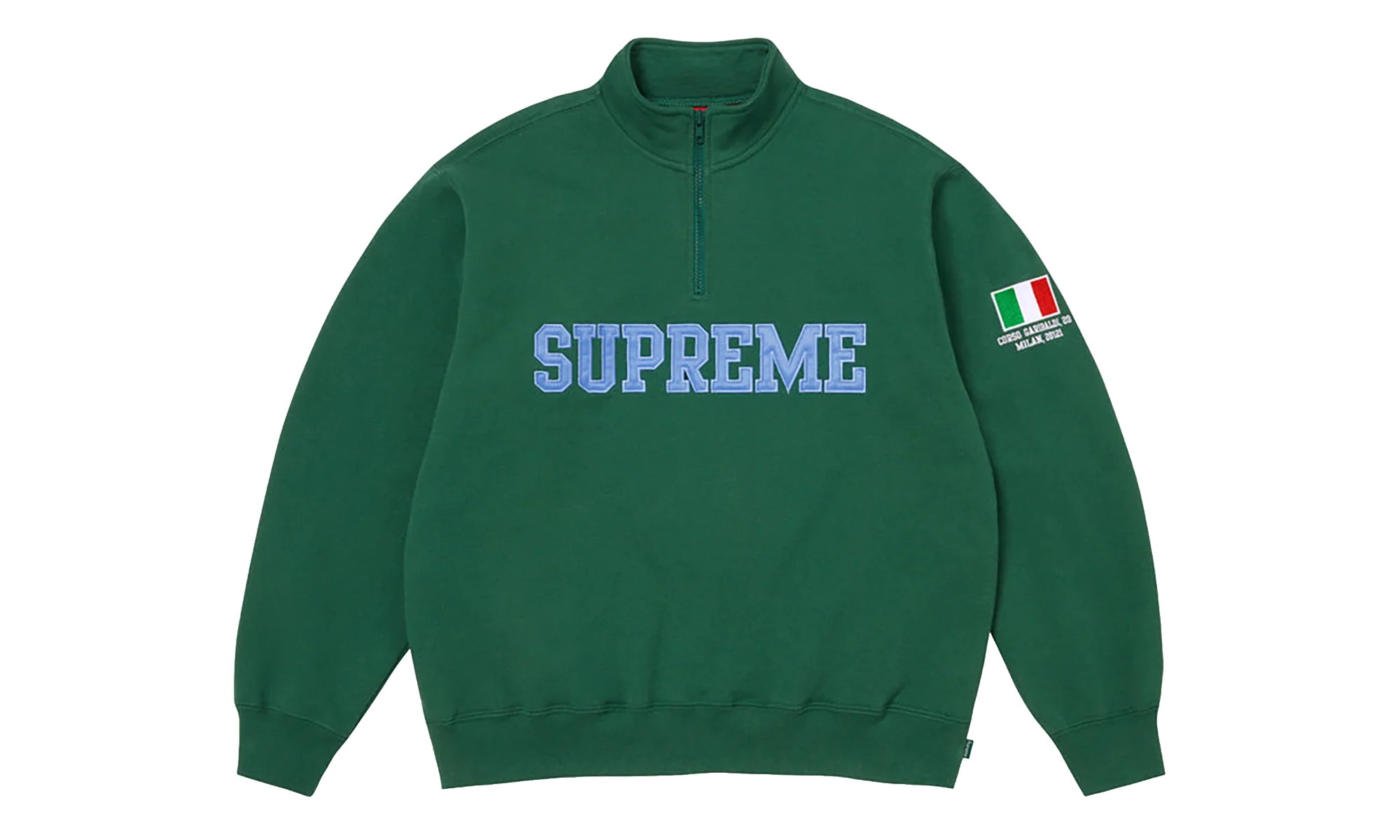 Shop Flag Half Zip Pullover "SS26 - Dark Green - Milan" SU27014