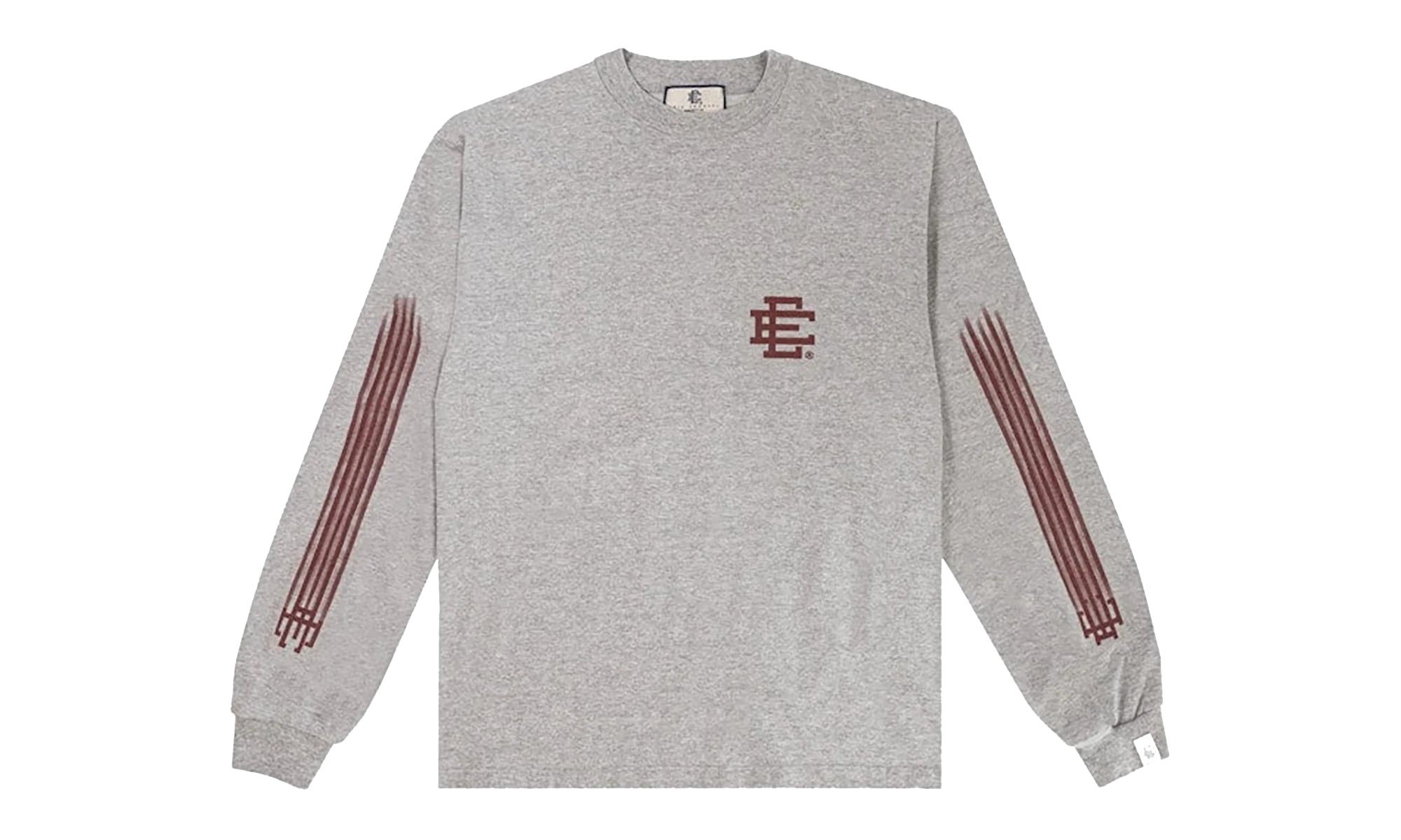 EE LONG SLEEVE T-SHIRT "SS25 - Heather Grey/Maroon" EE646