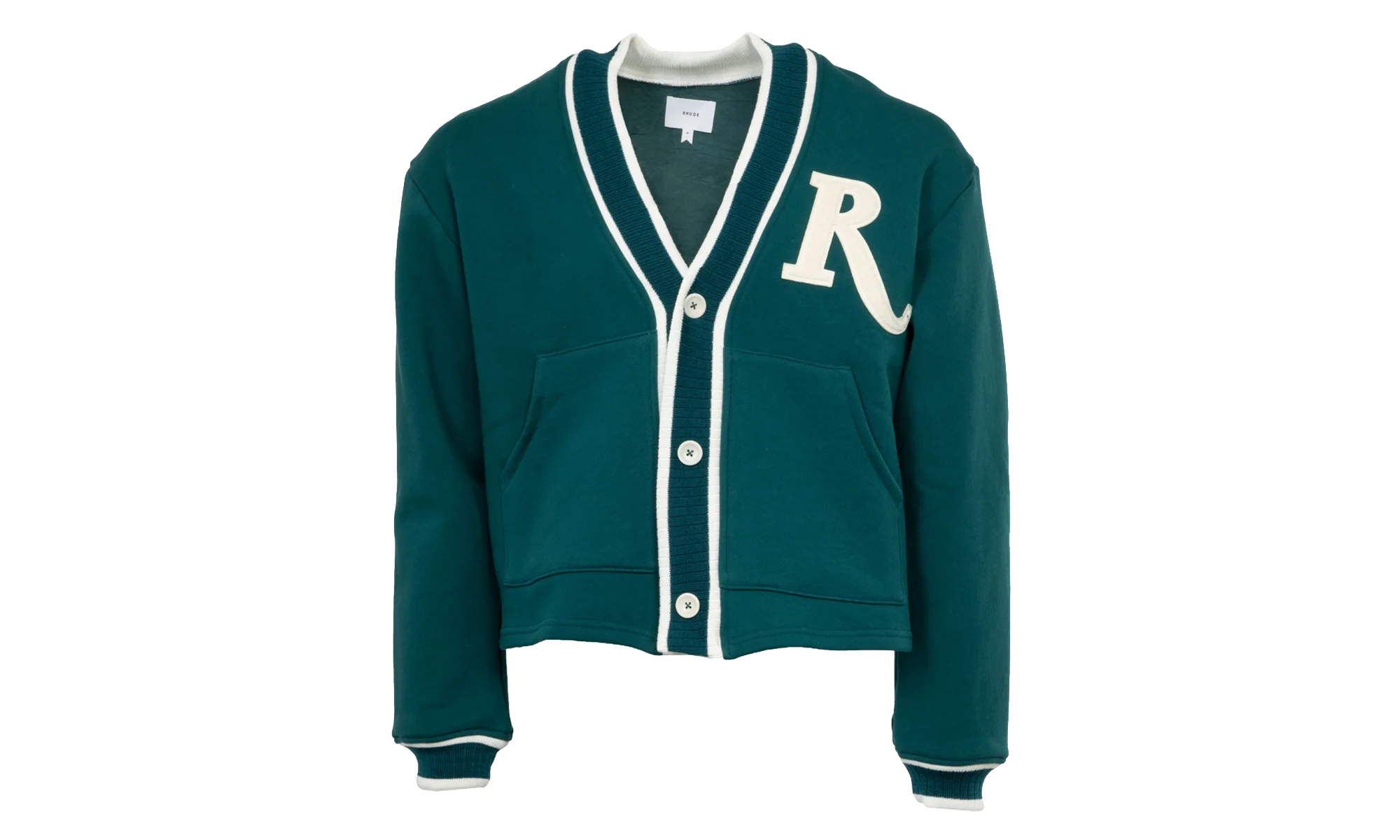 R Patch Terry Cardigan "Teal / Cream" RHPS24CA01150128 TEC