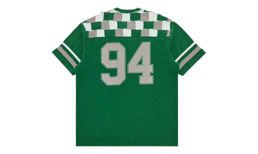 Patchwork Yoke Football Top "FW24 - Green" SU27059