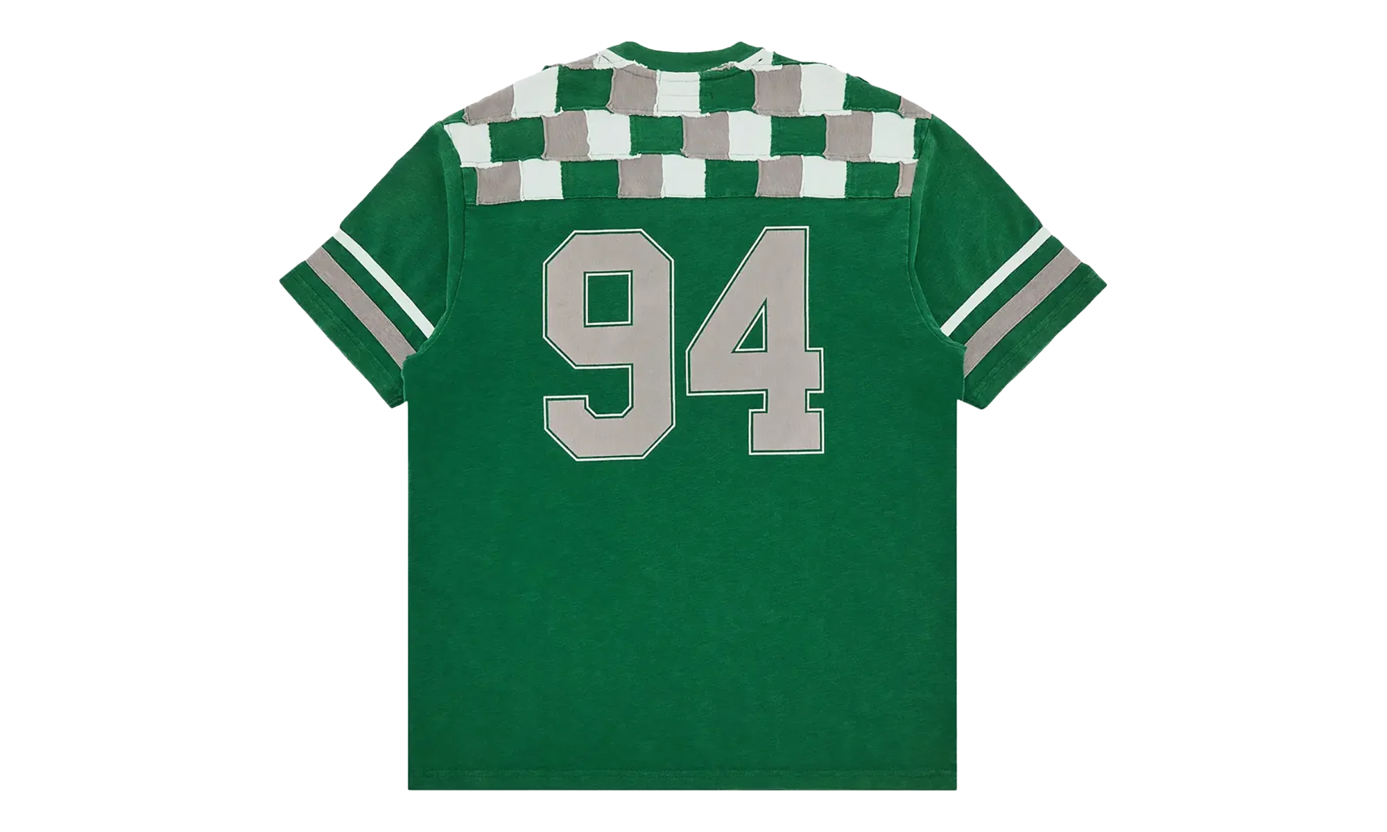 Patchwork Yoke Football Top "FW24 - Green" SU27059