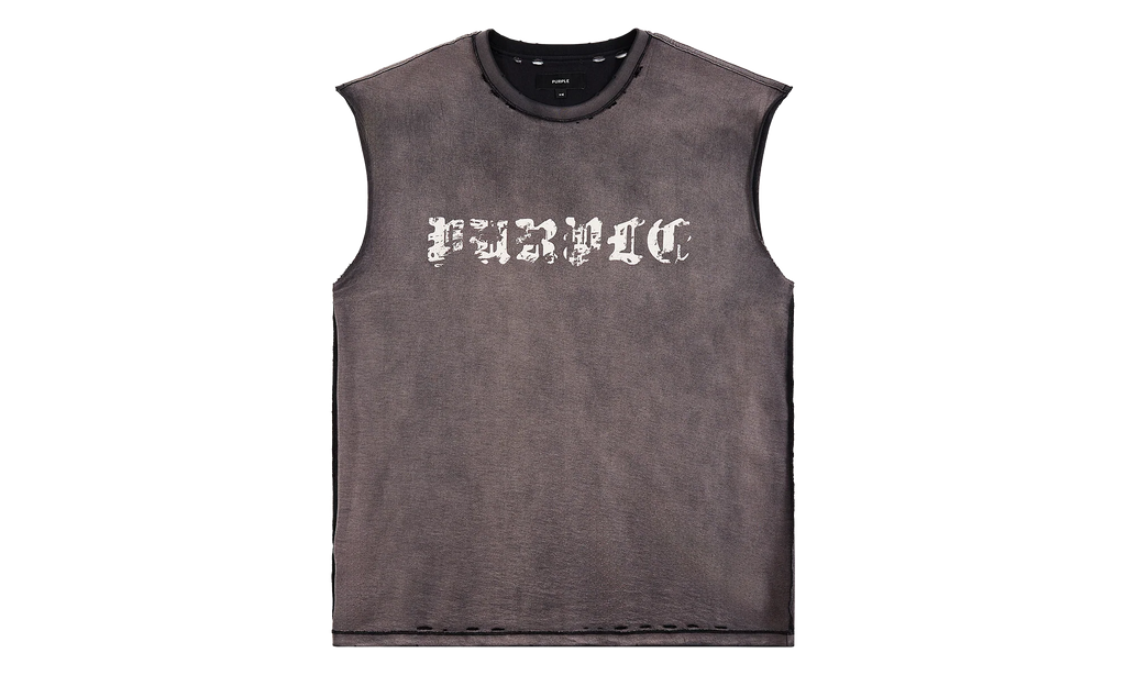 Worn Gothic Sleeveless Tee "Brown" P103 TBSP226
