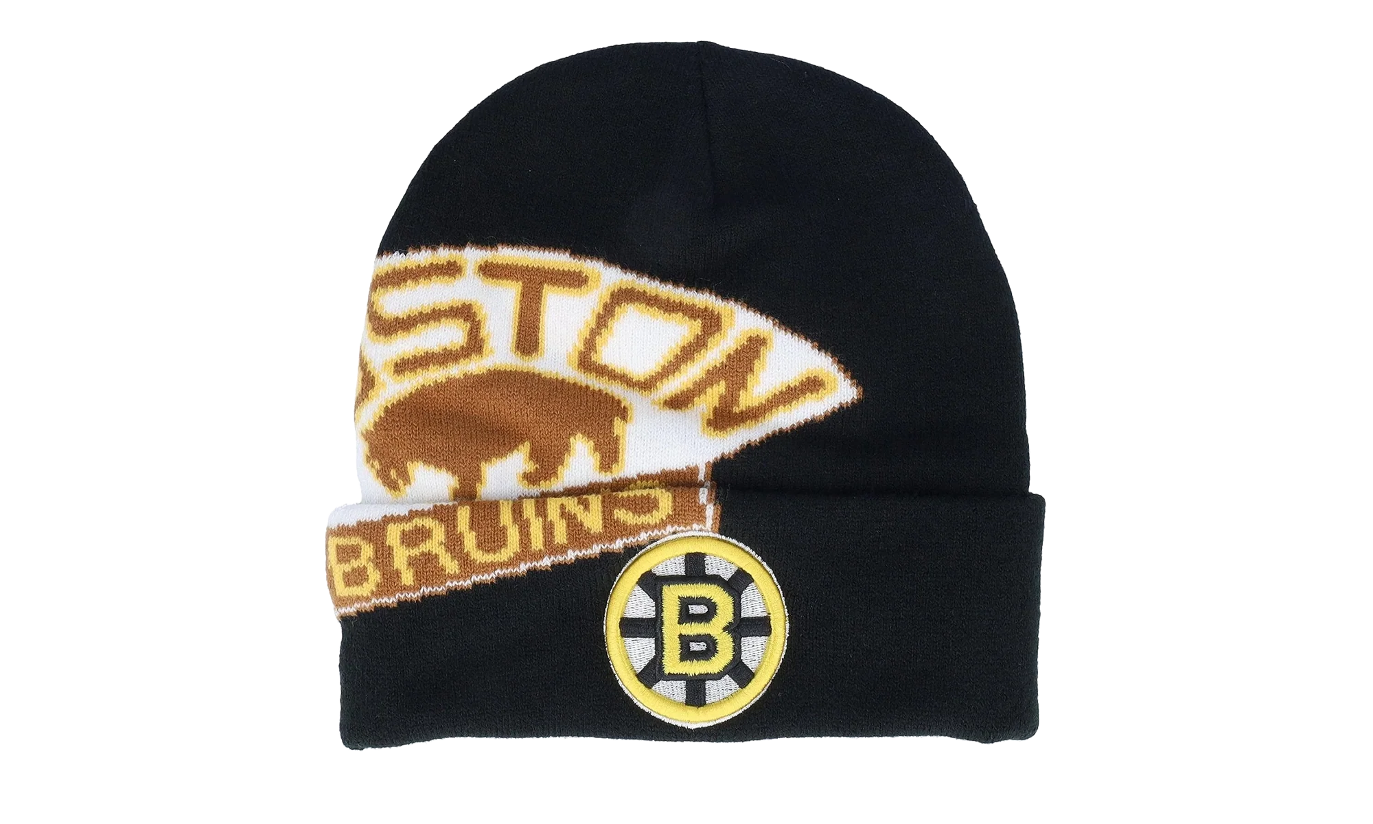 NHL Vintage Cricket Knit Beanie "Boston Bruins - Black" HCFK7268 BBNYYPPPBLCK