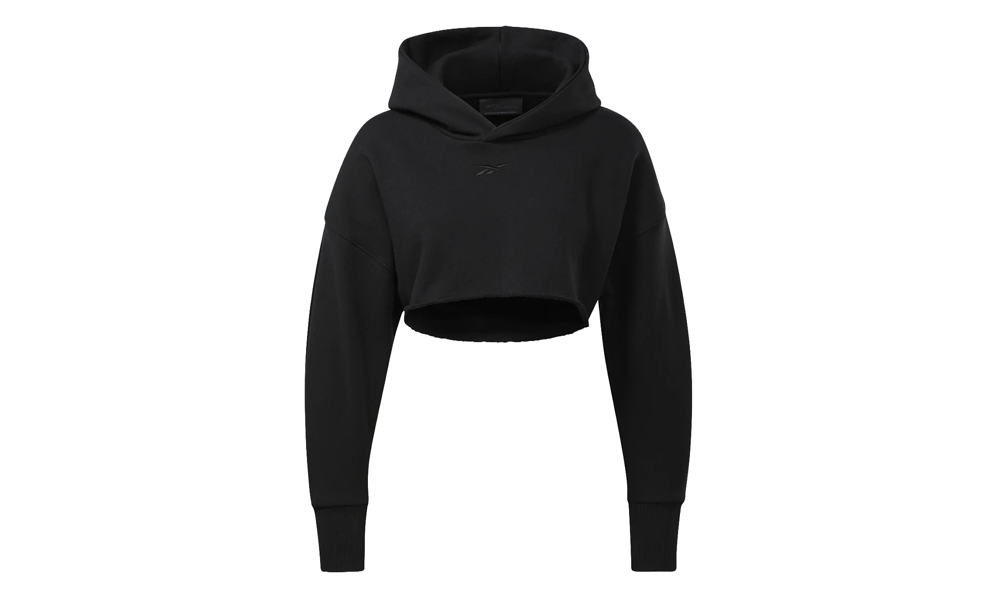 Cardi B Crop Sweatshirt WMNS "Black / Red" H48417