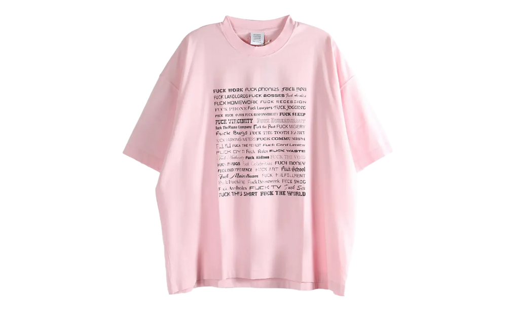 Fuck Everything T-Shirt "Pink" ME76TR210PX PINK