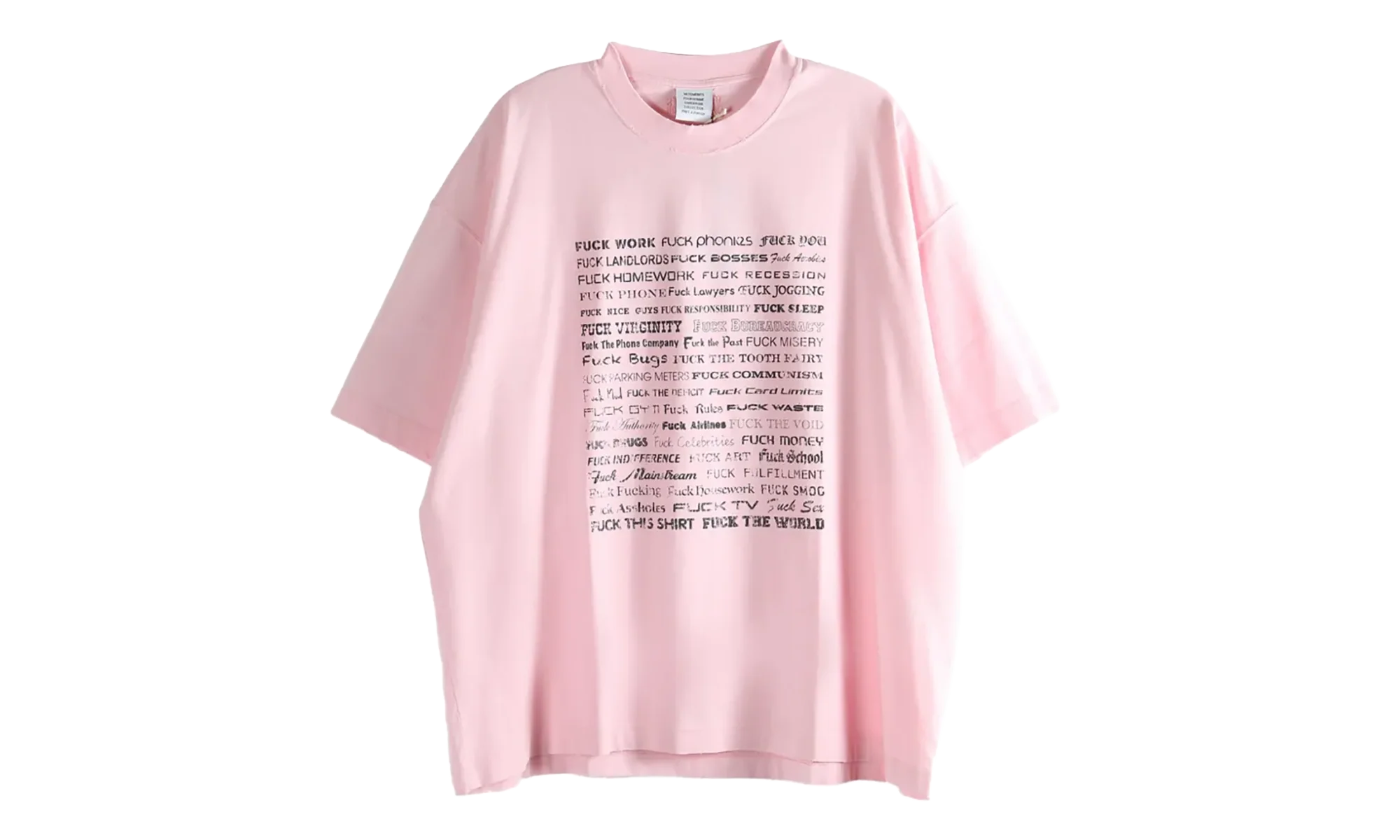 Fuck Everything T-Shirt "Pink" ME76TR210PX PINK