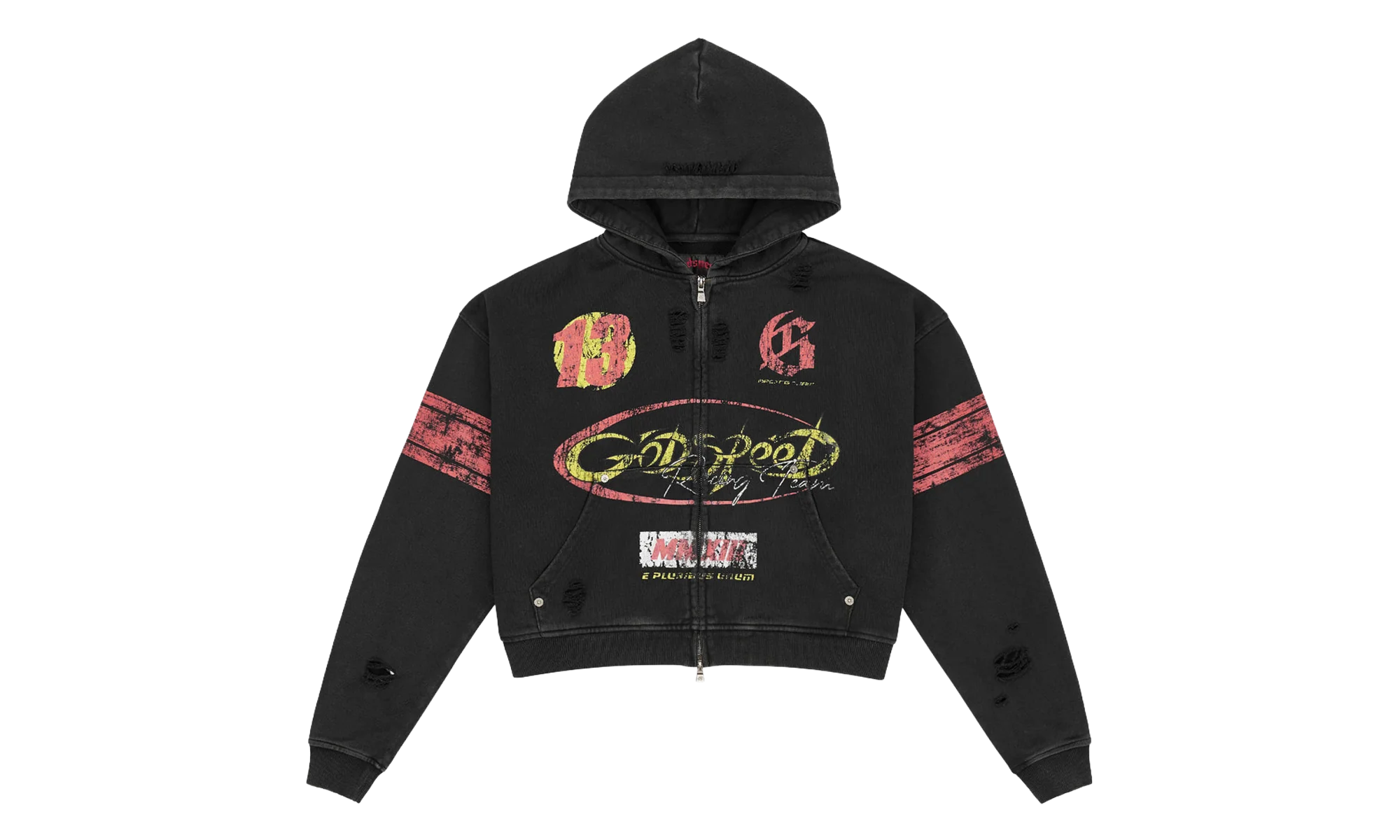 Speedway Zip Hoodie "Black" GS075