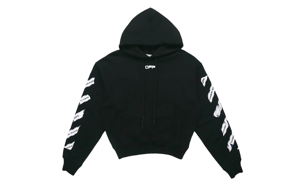 Back Arrow Printing Loose Hoodie "Black" OMBB037S20E300031088