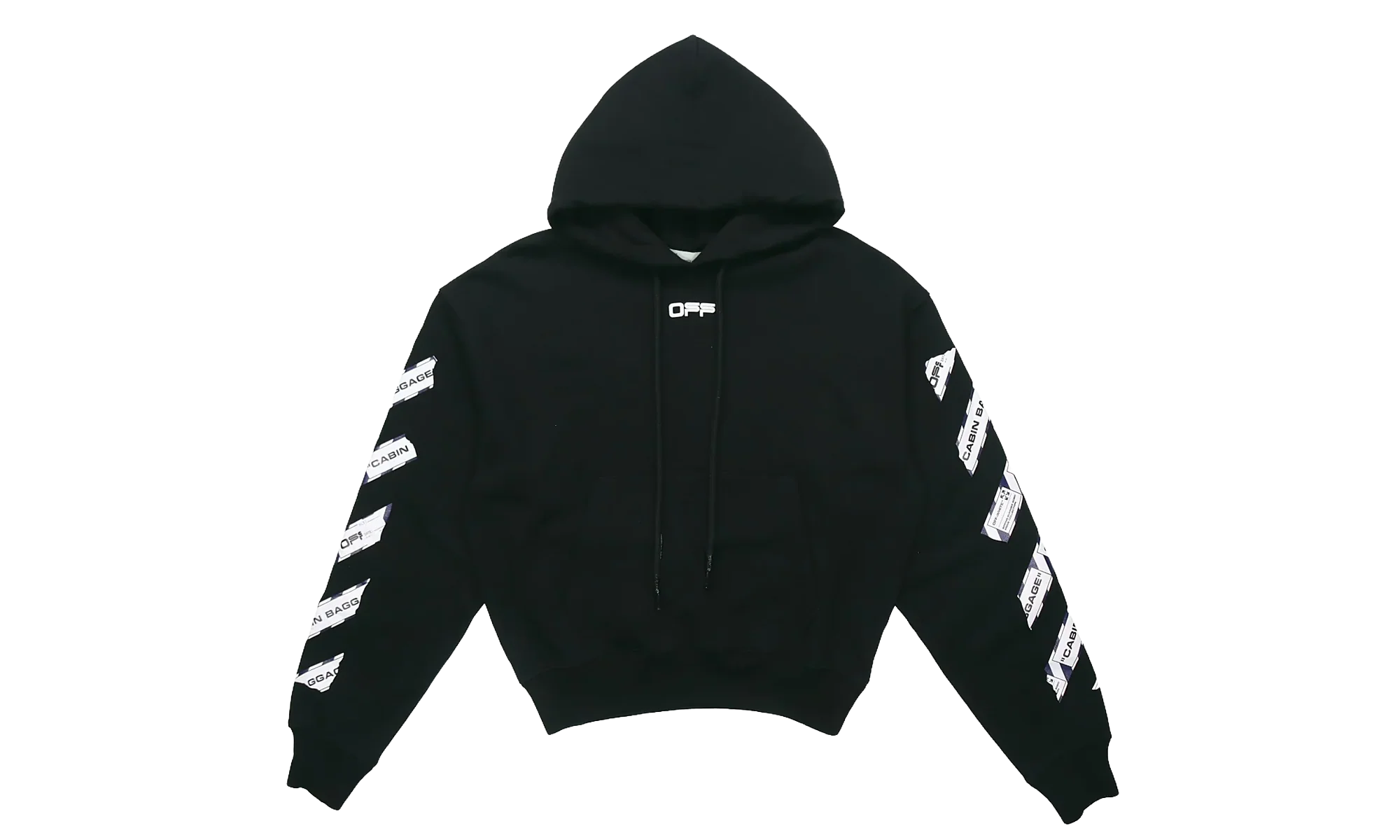 Back Arrow Printing Loose Hoodie "Black" OMBB037S20E300031088