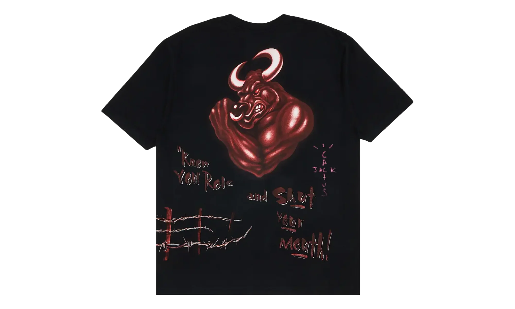 Cactus Jack x WWE Know Your Role The Rock T-Shirt "Black" CPFM26