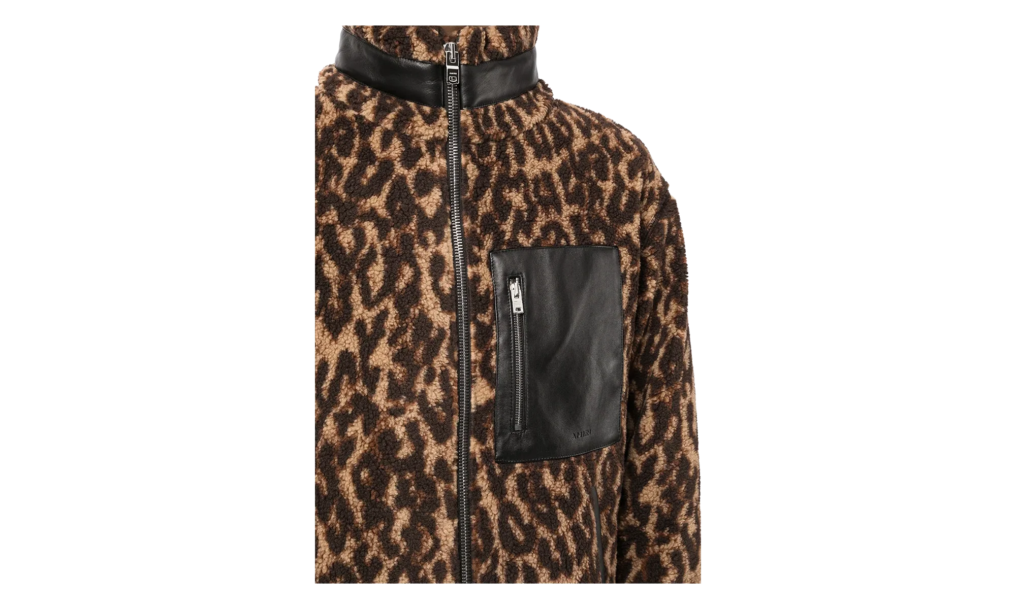 Printed Bandana Fleece Jacket "Brown / Tan" MKF013 242