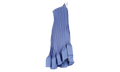 PLEATED ASYMMETRIC CASCADE DRESS "Light Blue" RW DR0011 5944 E24 166
