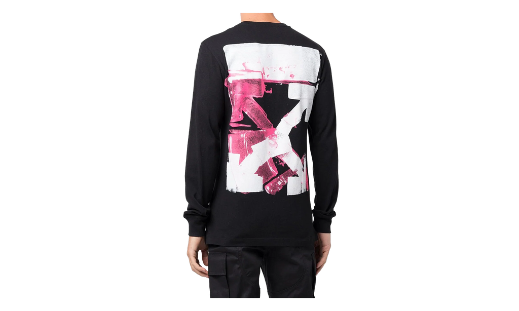 Arrows-Motif T-shirt "Black" OMAB001F21JER0051032
