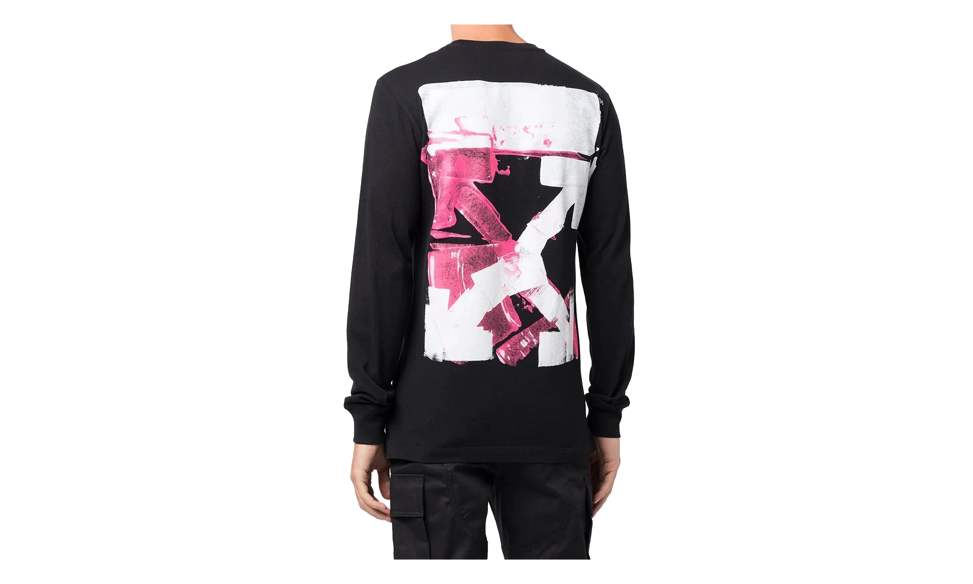 Arrows-Motif T-shirt "Black" OMAB001F21JER0051032