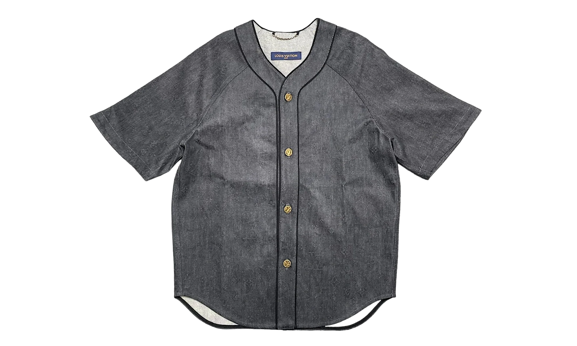 Embossed Monogram Baseball Jersey "Black Denim" LVEMBJDB